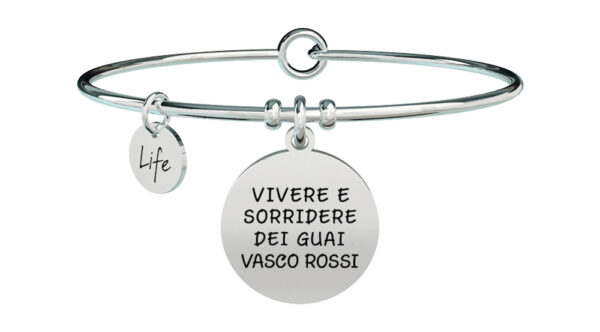 Bracciale Kidult VIVERE con pendente Collezione Vasco