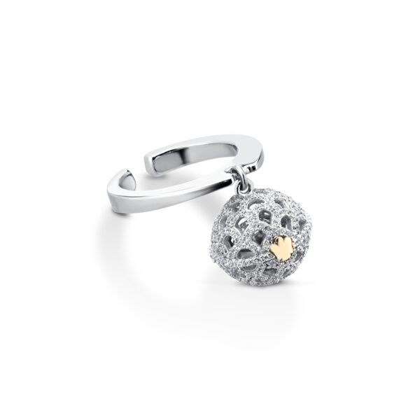 Anello con Chiama Angeli in Argento e Zirconi