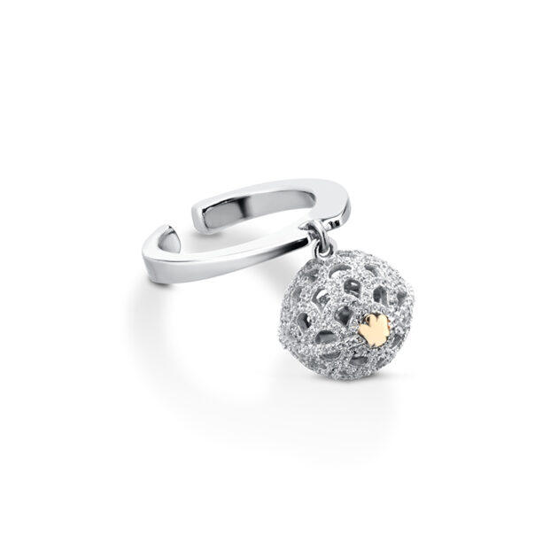 Anello con Chiama Angeli in Argento e Zirconi