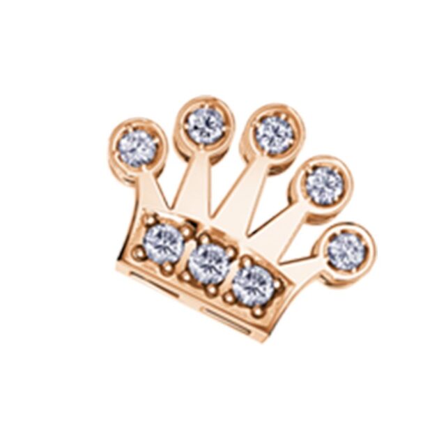 Elemento Corona con Brillantini in oro rosa -Elements- DonnaOro