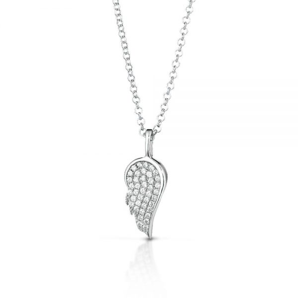 Collana Ala in Argento e Zirconi