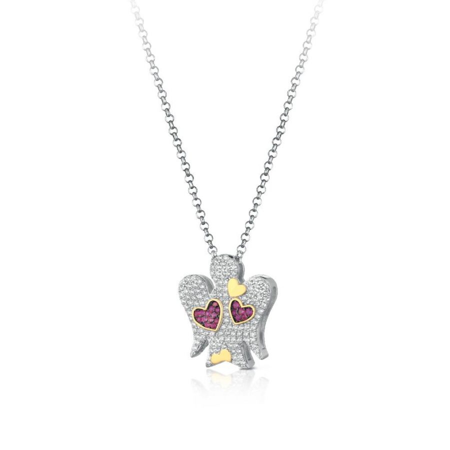 COLLANA CON ANGELO CUORI