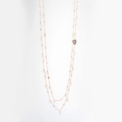 Collana Perle Argento Rosato