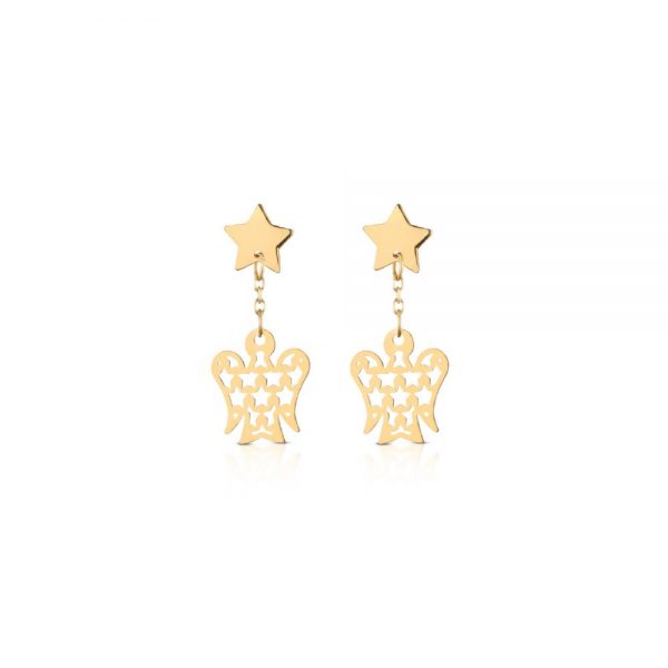 Orecchini con Angeli e Stelle in Oro