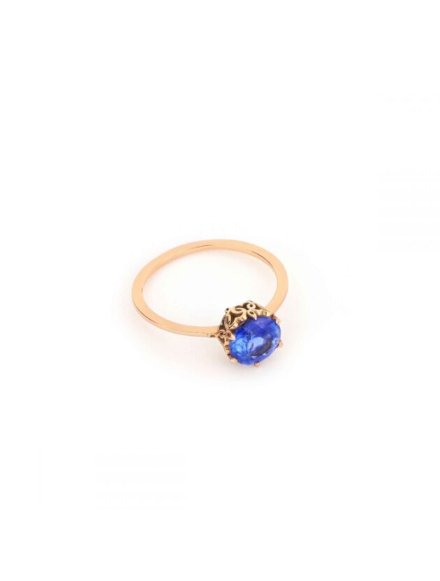 Anello oro 18kt Cianite Brillante