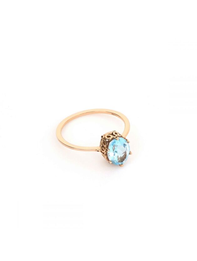 Anello oro 18kt Topazio Ovale