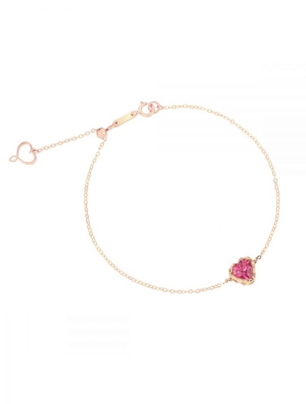 Bracciale Oro 18kt Tormalina Cuore