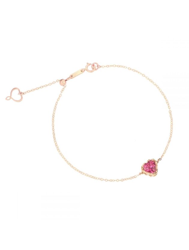 Bracciale Oro 18kt Tormalina Cuore