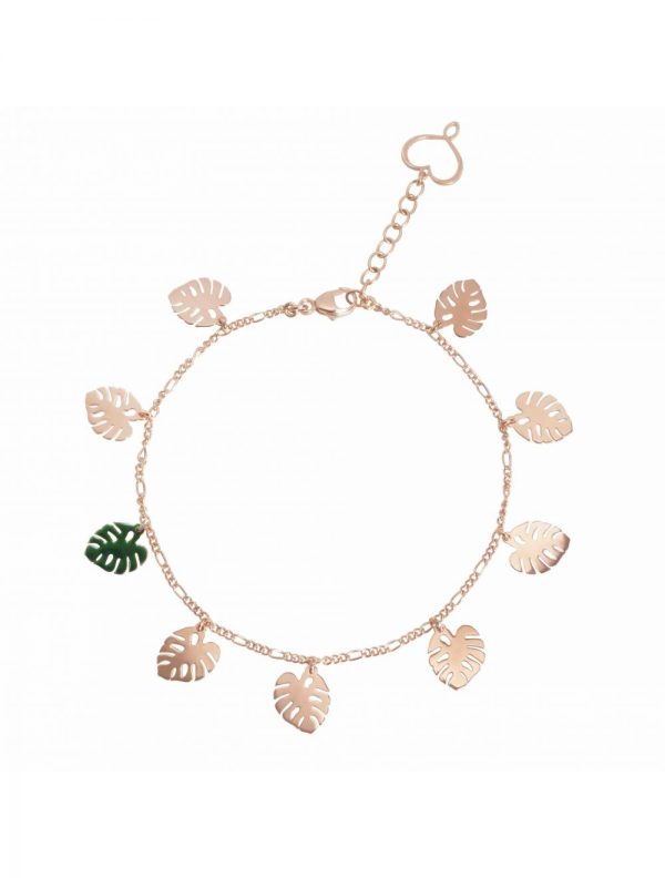Bracciale 9 foglie monstera