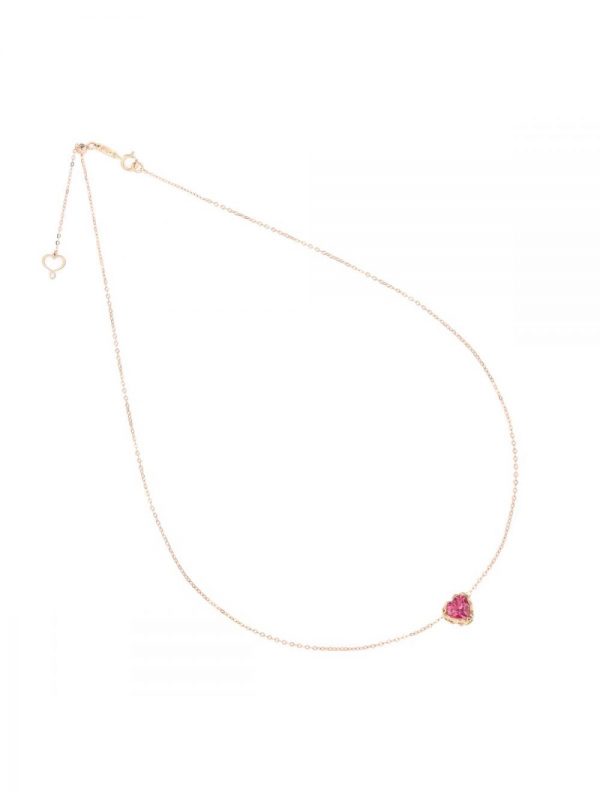 Girocollo oro 18kt Tormalina Cuore