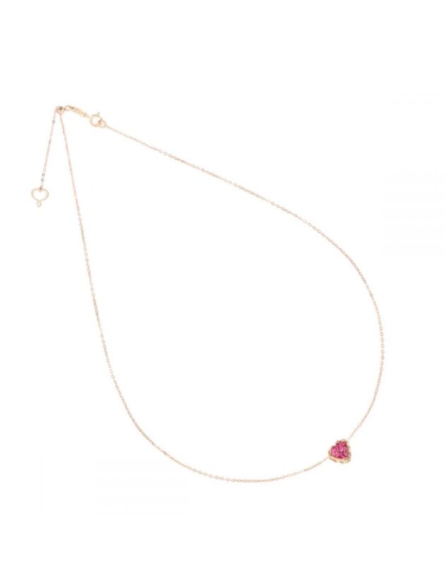 Girocollo oro 18kt Tormalina Cuore