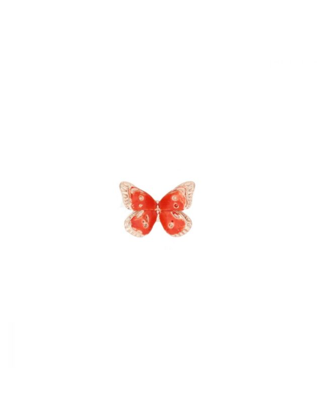 Orecchini a lobo con Farfalla Arancione
