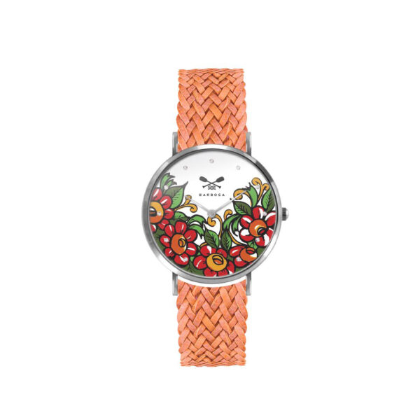 Orologio Floreal Mood dm.36,5 - Intrecciato Arancione