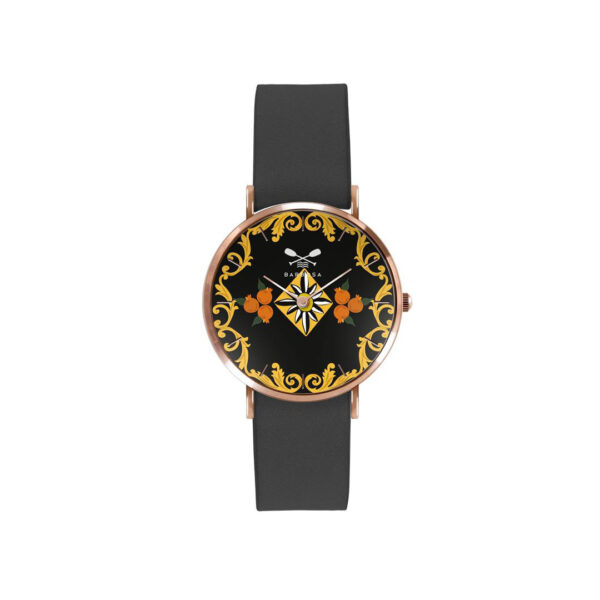 Orologio  Melograno dm. 36,5 - Nero