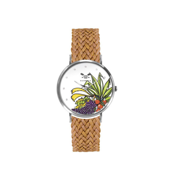 Orologio Siciland  dm. 36,5 - Intreccio Marrone Chiaro
