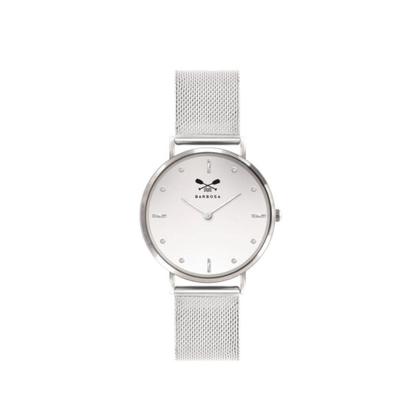 Orologio Bianco con Strass dm. 36,5