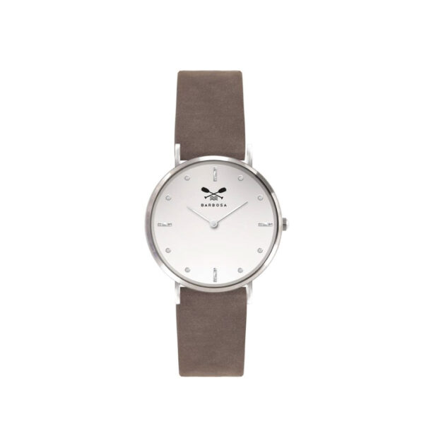 Orologio Bianco Zirconi dm. 36,5 - Grigio