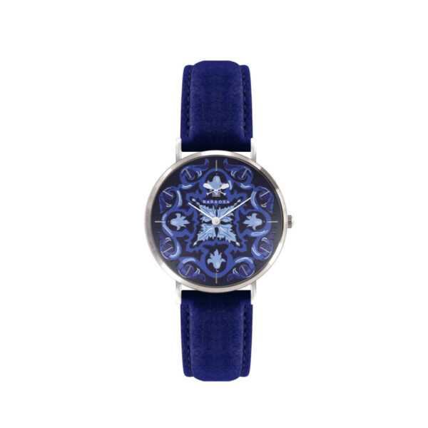 Orologio Maiolica dm. 36,5 - Blu