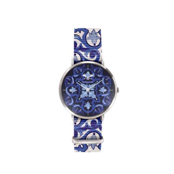 Orologio Maiolica Blu dm. 36,5 - Nato Maiolica