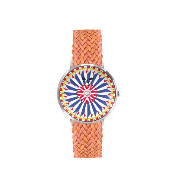 Orologio  Il Sole dm. 36,5 -  Intrecciato Arancione