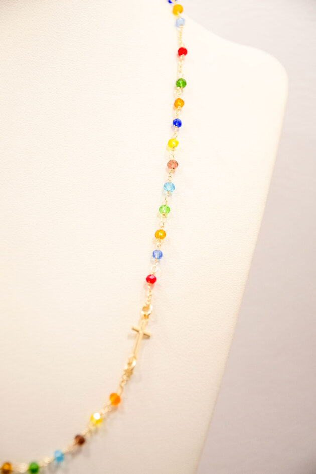 Collana Rosario con Perline Colorate - immagine 2